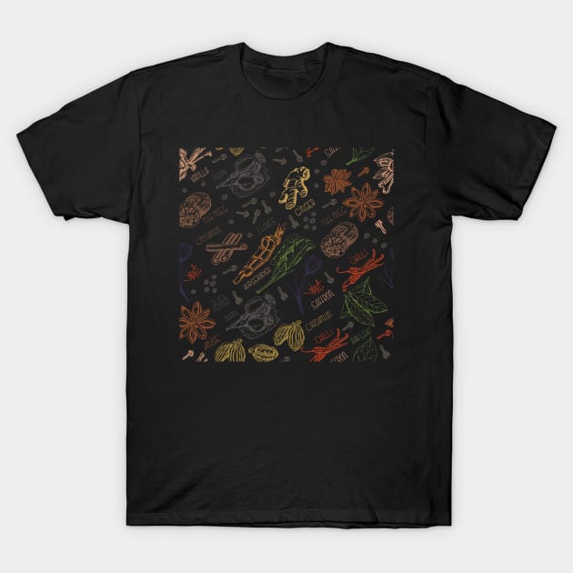 Spices and Seasonings T-Shirt by edwardecho